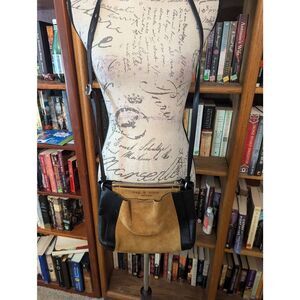 Rag & Bone Women’s Suede Leather Trim Passenger Crossbody Purse Bourbon